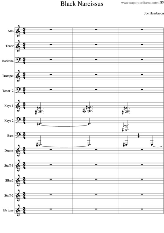 Partitura da música Black Narcissus