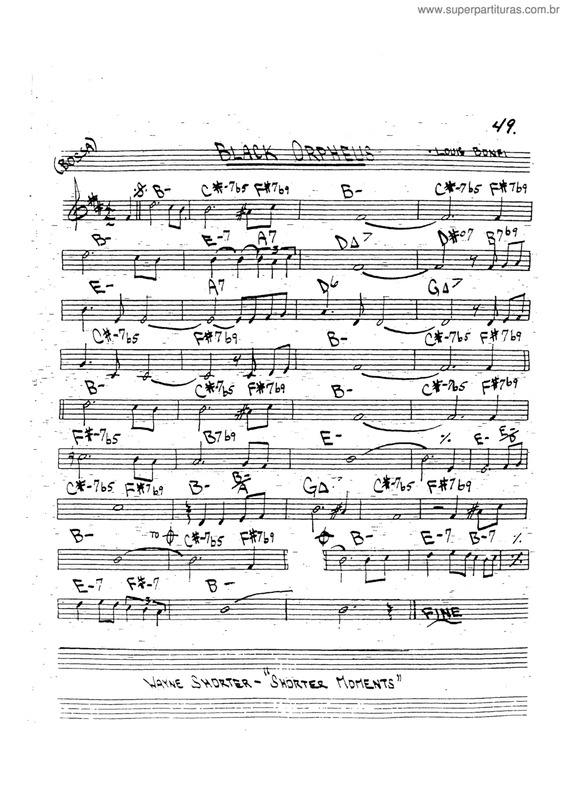 Partitura da música Black Orpheus v.2