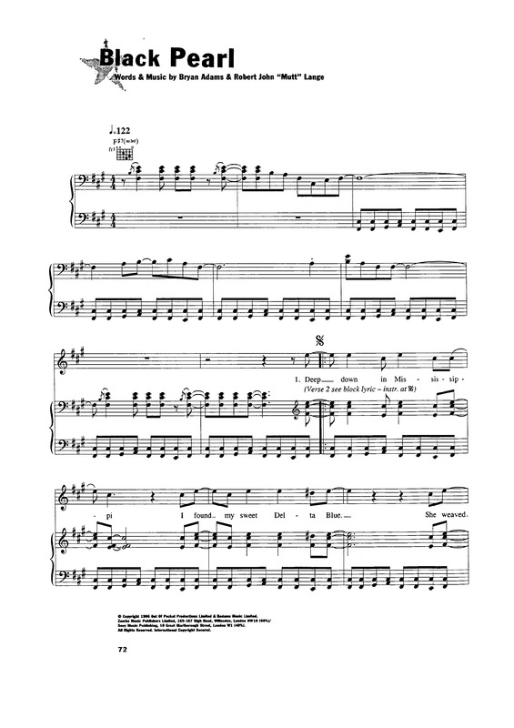 Partitura da música Black Pearl