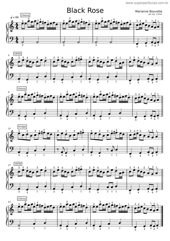 Partitura da música Black Rose v.3