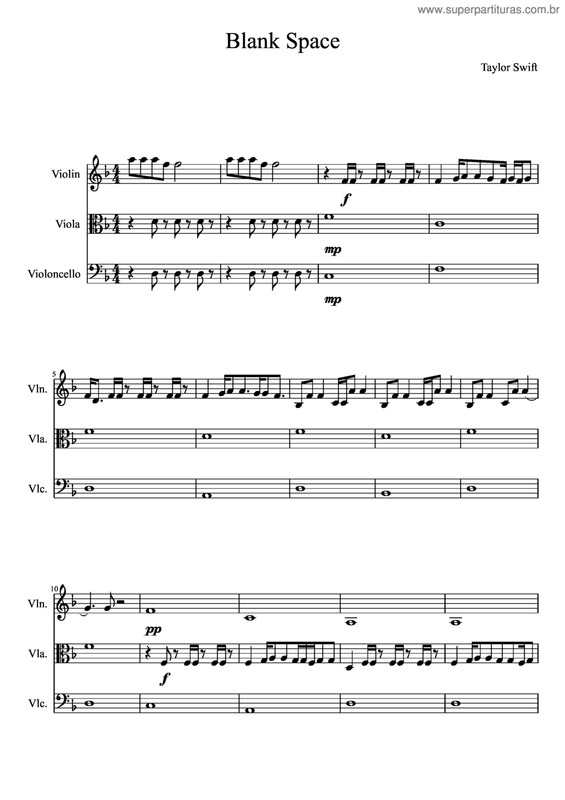 Partitura da música Black Space