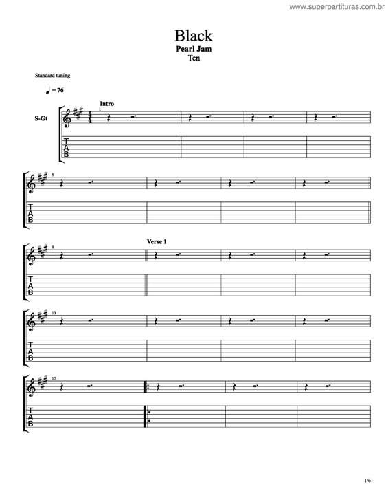 Partitura da música Black V.2