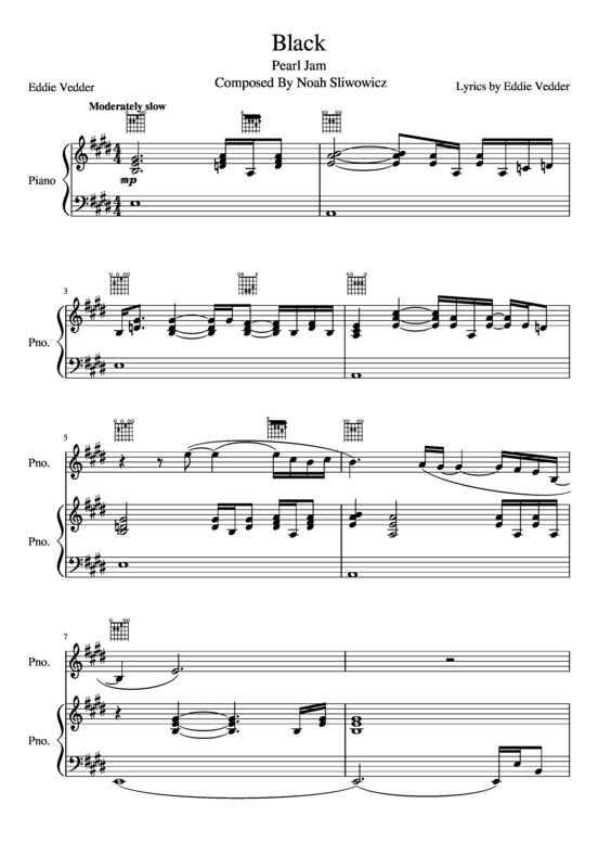 Partitura da música Black v.7