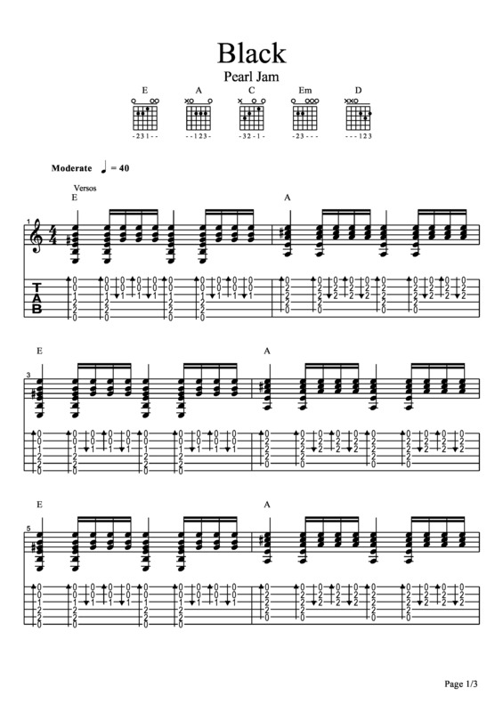 Partitura da música Black v.8