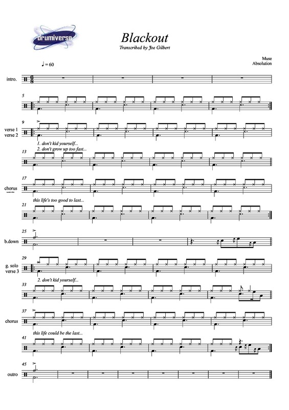 Partitura da música Blackout