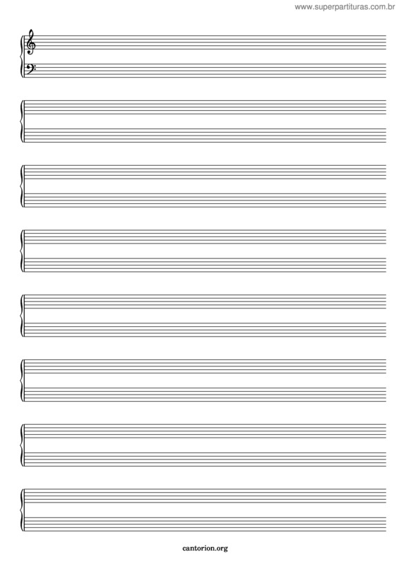 Partitura da música Blank staff paper