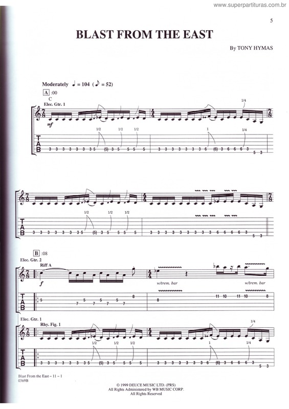 Partitura da música Blast from the east