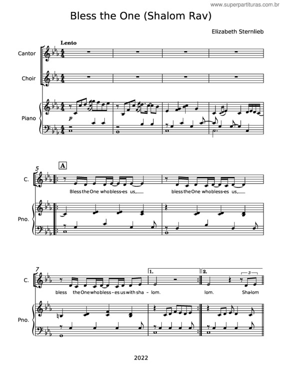 Partitura da música Bless The One