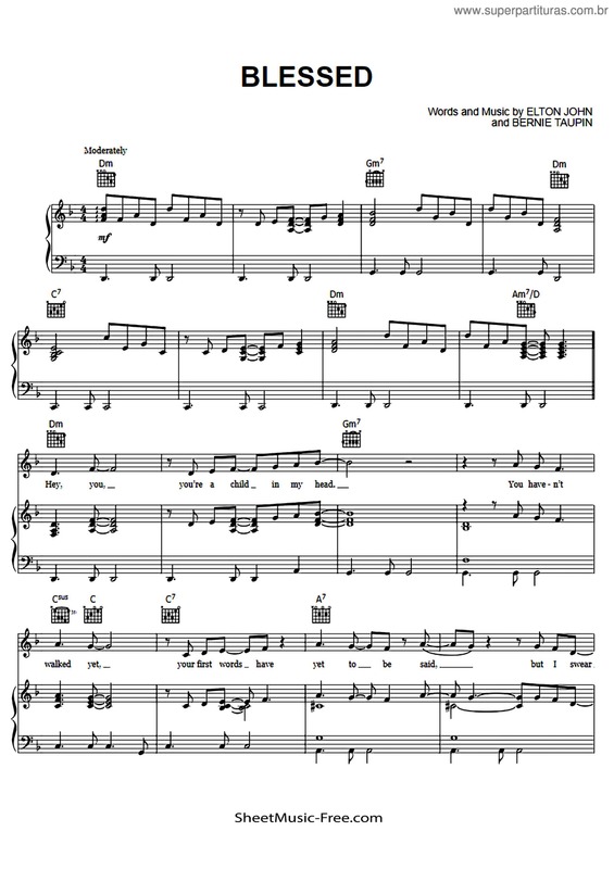 Partitura da música Blessed v.2