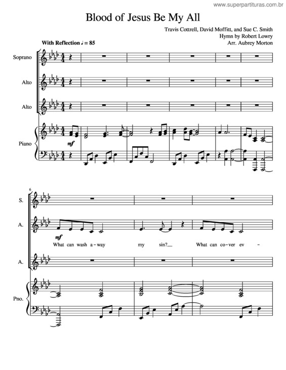 Partitura da música Blood Of Jesus Be My All
