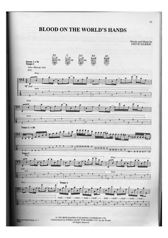 Partitura da música Blood On The Worlds Hands