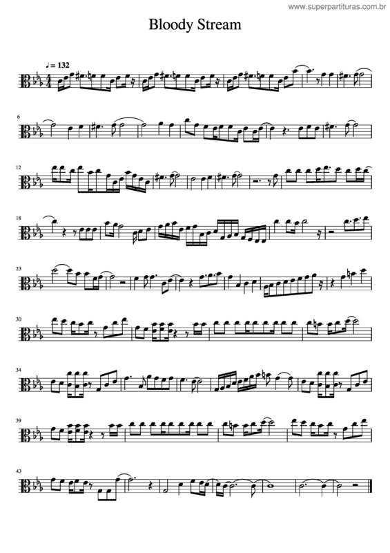 Partitura da música Bloody Stream Viola Solo