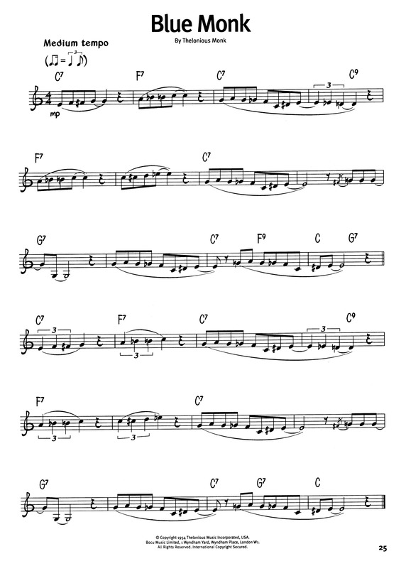 Partitura da música Blue Monk v.2