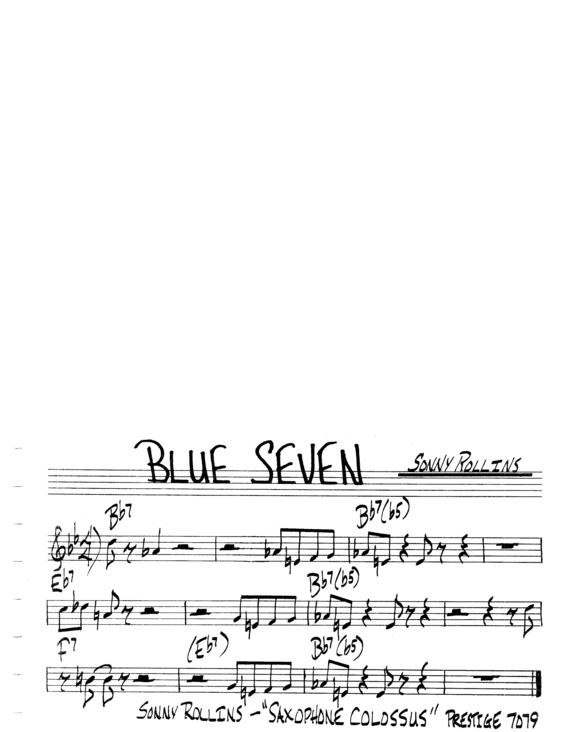 Partitura da música Blue Seven v.6