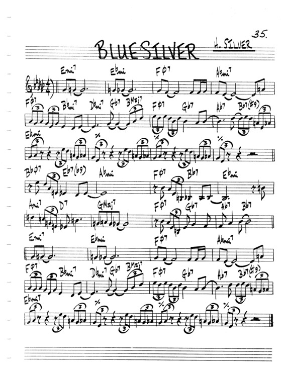Partitura da música Blue Silver v.3