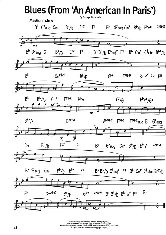 Partitura da música Blues (From An American In Paris)