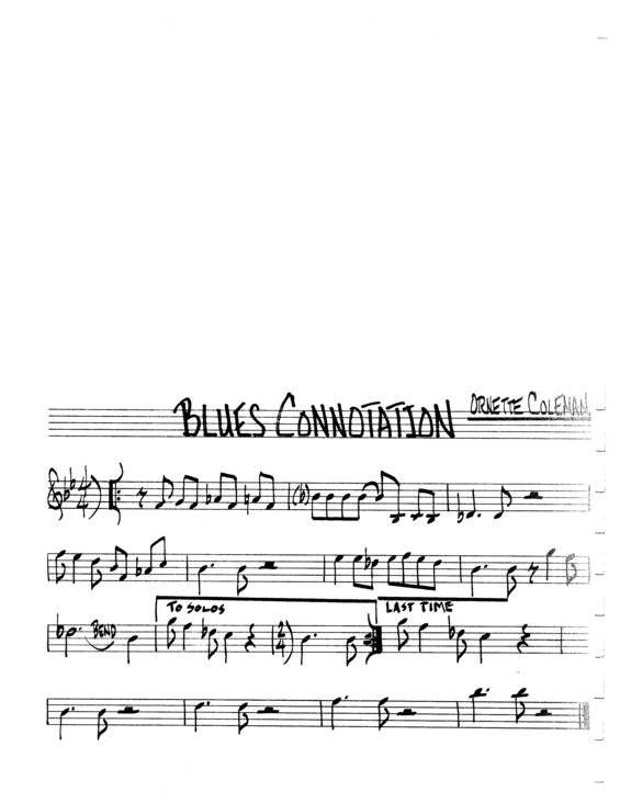Partitura da música Blues Connotation v.6
