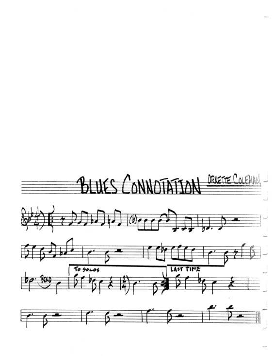 Partitura da música Blues Connotation v.6