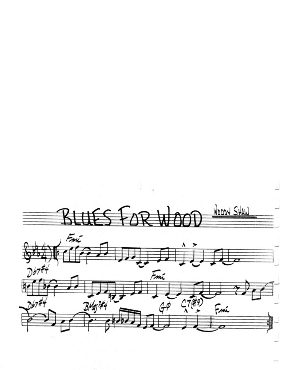 Partitura da música Blues For Wood v.4