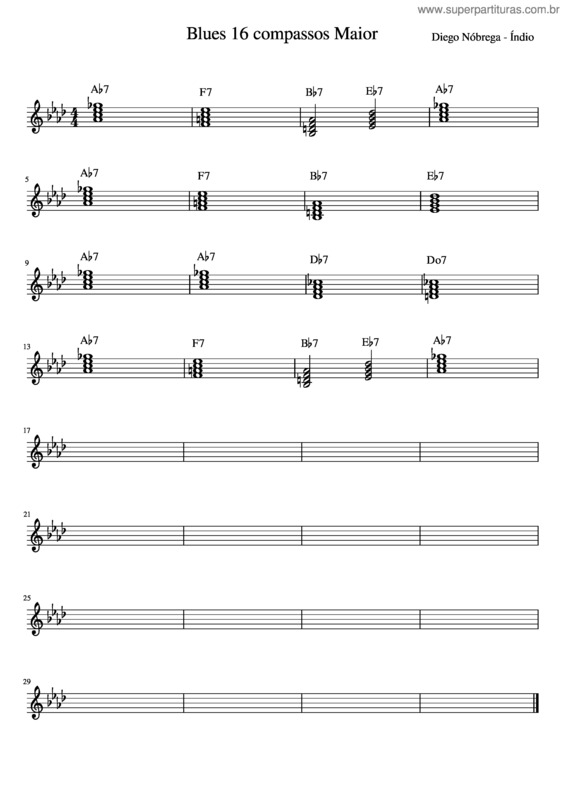 Partitura da música Blues_16_Compassos_Maior Ab