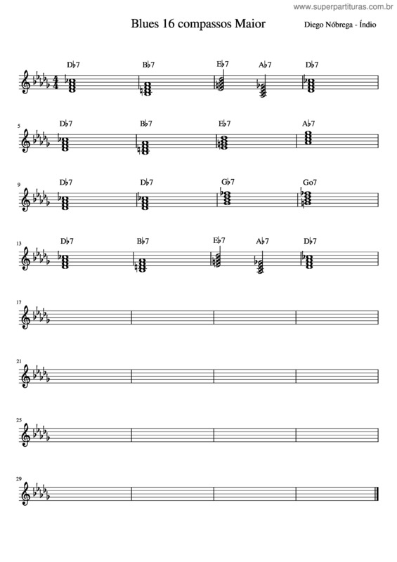 Partitura da música Blues_16_Compassos_Maior Db