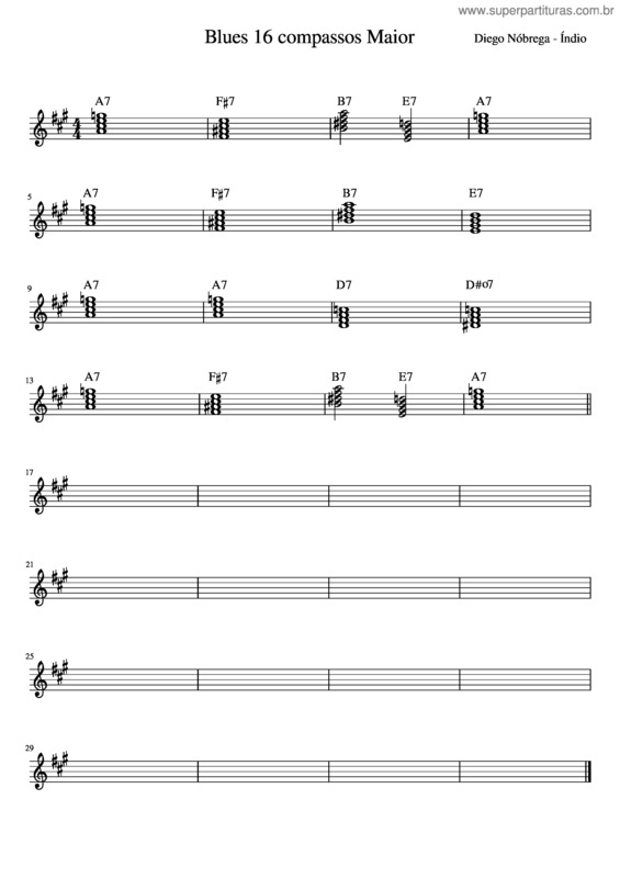 Partitura da música Blues_De_16_Compassos Maior A