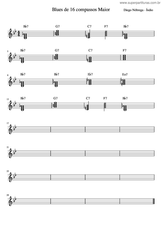 Partitura da música Blues_De_16_Compassos_Maior Bb