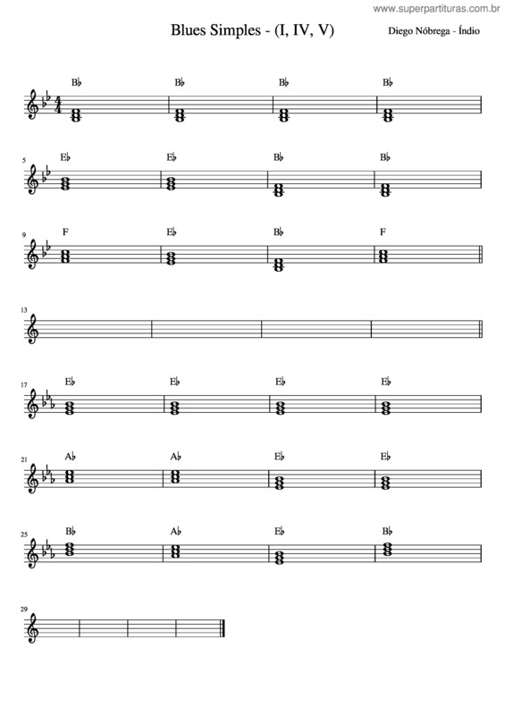 Partitura da música Blues_Simple_ v.2