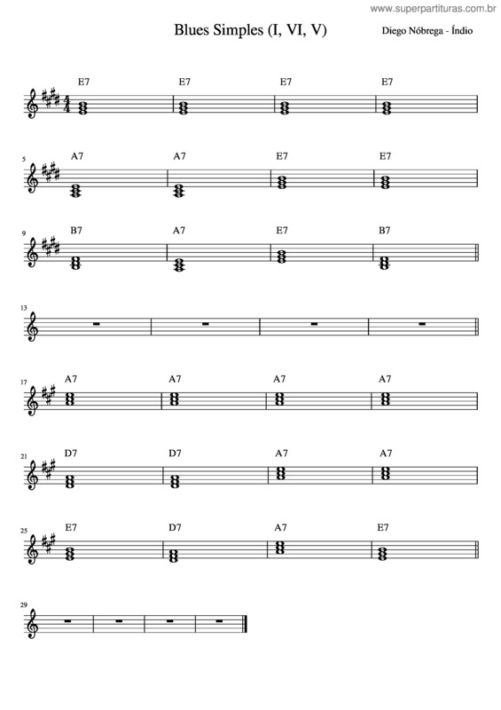 Partitura da música Blues_Simples_