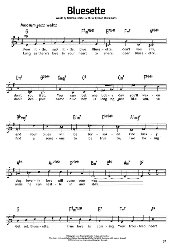 Partitura da música Bluesette v.3