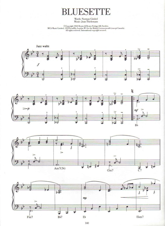 Partitura da música Bluesette v.4