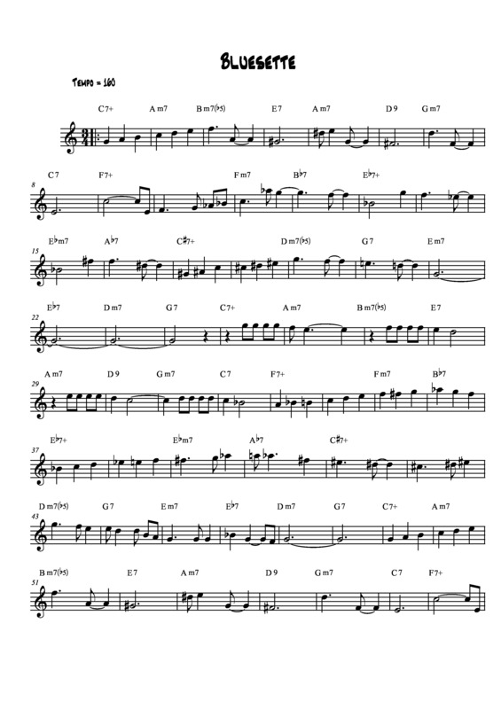 Partitura da música Bluesette v.5