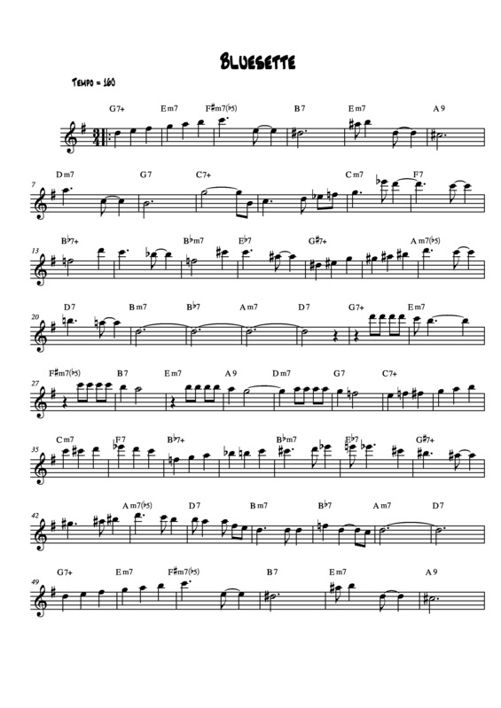 Partitura da música Bluesette v.6