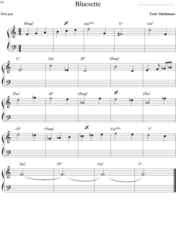 Partitura da música Bluesette