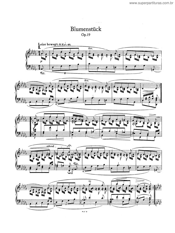 Partitura da música Blumenstück