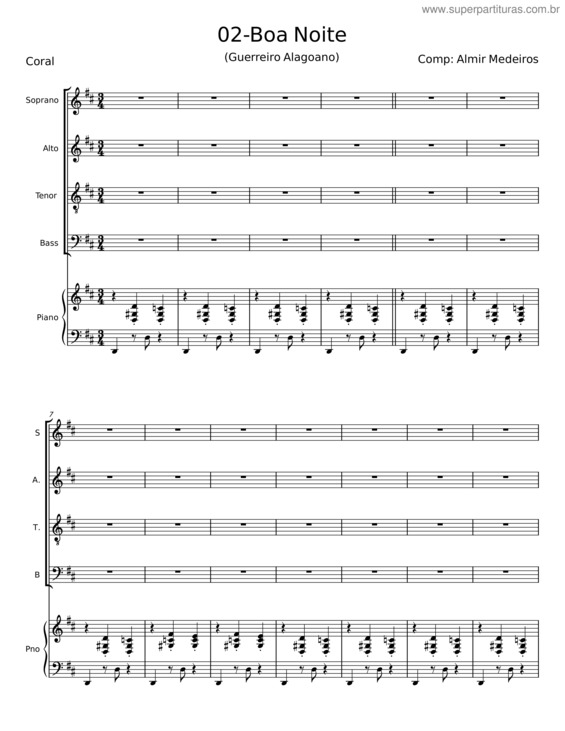 Partitura da música Boa Noite v.10