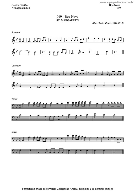 Partitura da música Boa Nova v.3