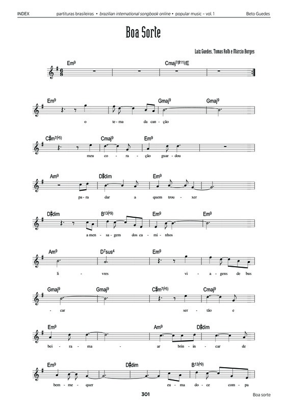 Partitura da música Boa Sorte v.2