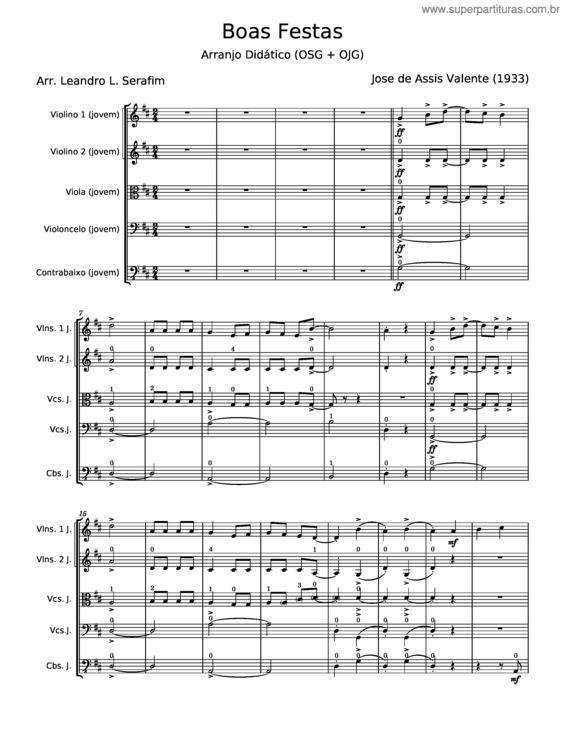 Partitura da música Boas Festas – Assis Valente v.2