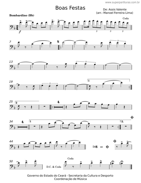 Partitura da música Boas Festas – Assis Valente v.5