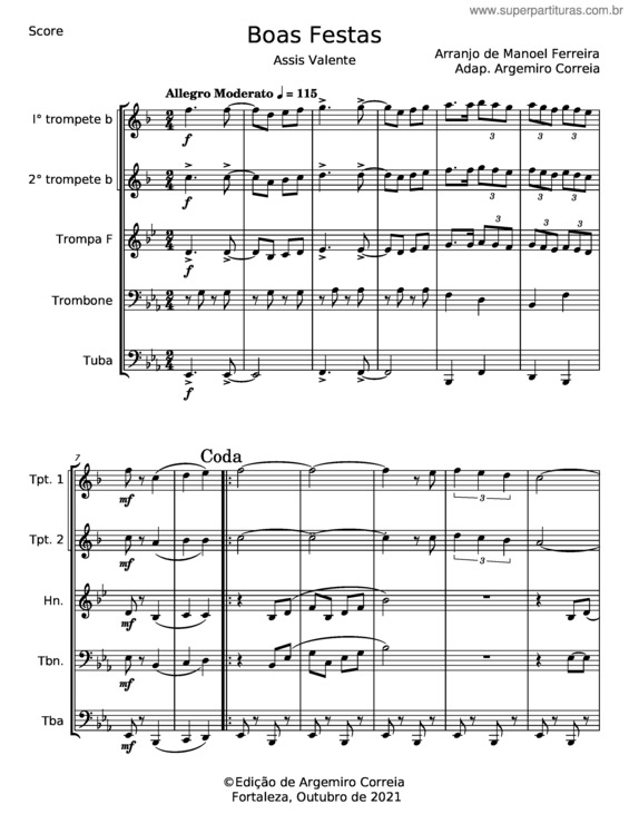 Partitura da música Boas Festas v.9