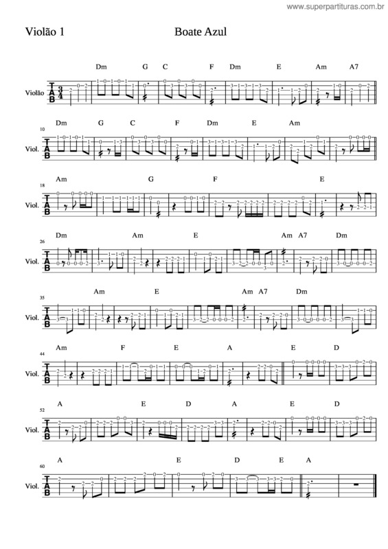 Partitura da música Boate Azul v.13