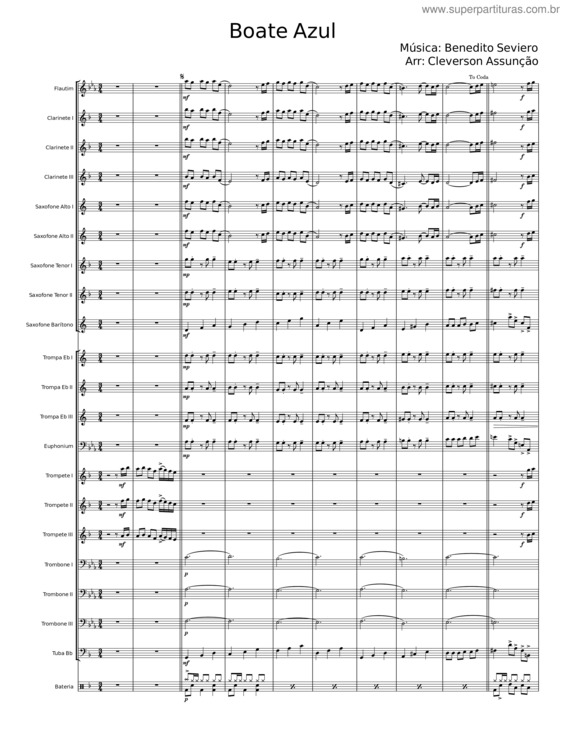 Partitura da música Boate Azul v.15
