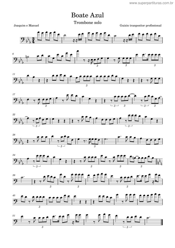 Partitura da música Boate Azul v.16