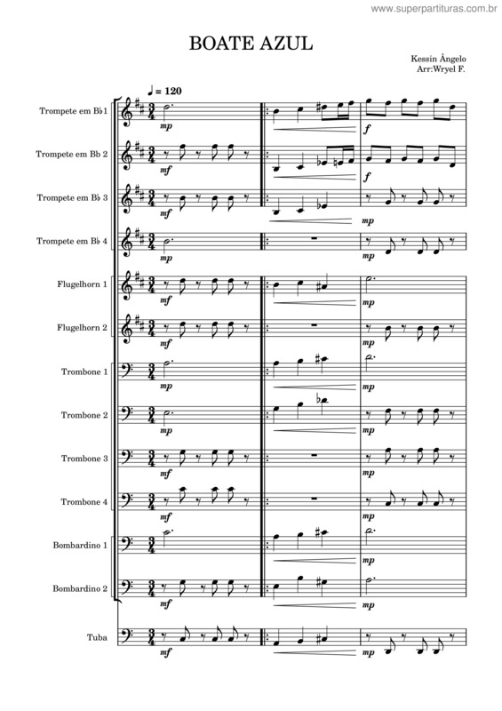 Partitura da música Boate Azul v.20
