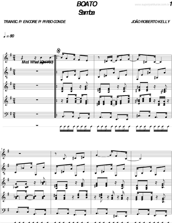 Partitura da música Boato v.2