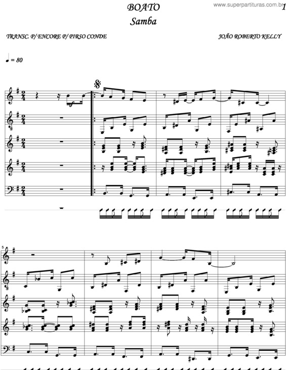 Partitura da música Boato v.3
