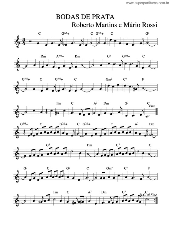 Partitura da música Bodas De Prata v.12