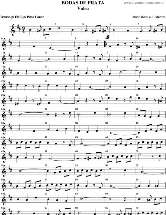 Partitura da música Bodas De Prata v.4