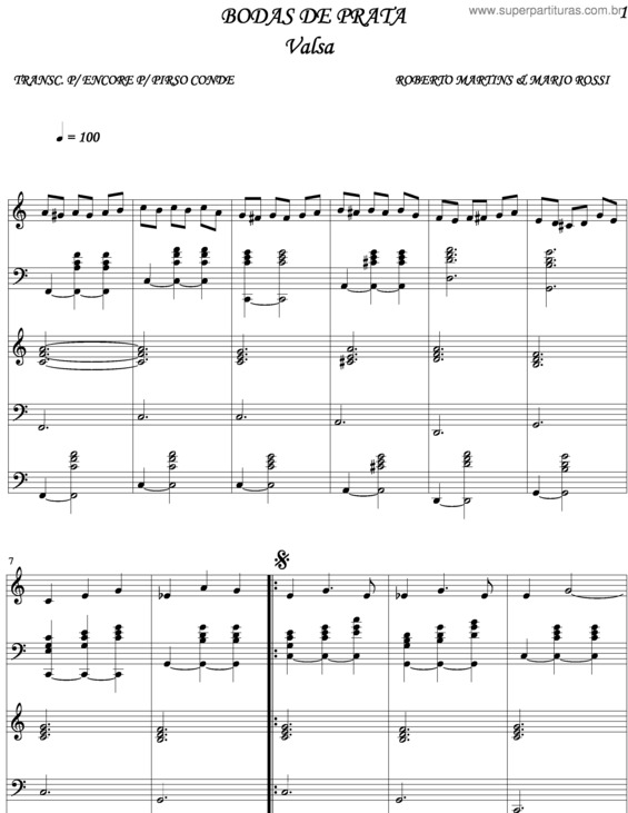 Partitura da música Bodas De Prata v.5